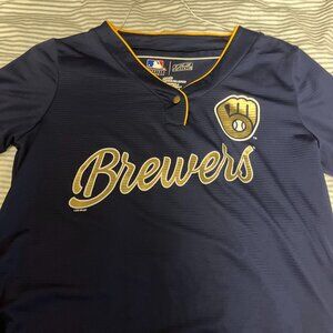 Women's dark blue Brewers top